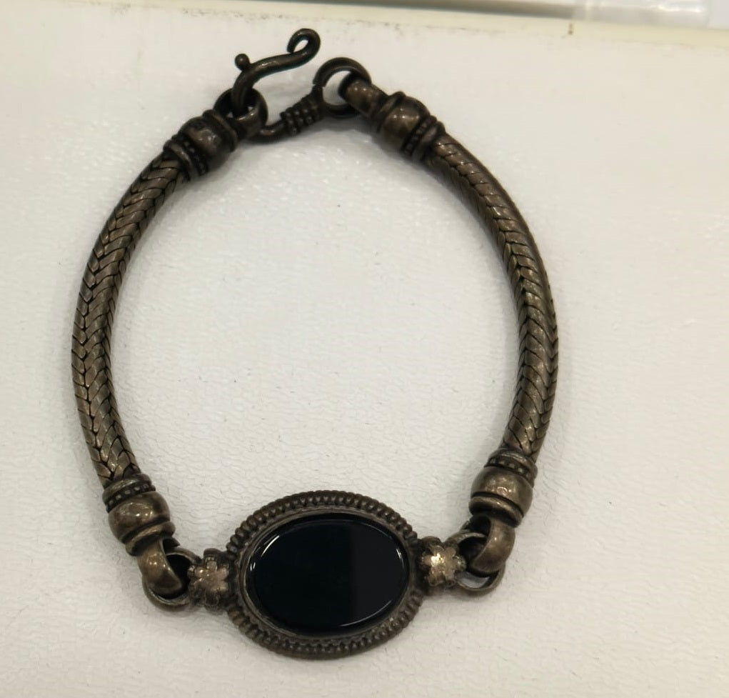 34.30/GM BLACK STAR RAJWARA SILVER BRACELET (525.00)