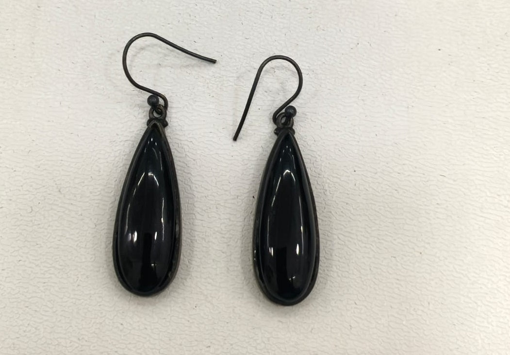 9.30/GM BLACK STAR SILVER EAR RINGS (525.00)