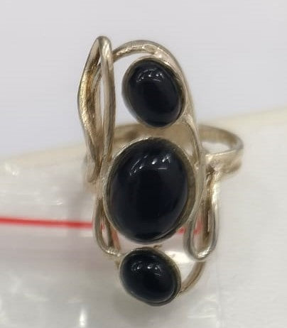 6.40/GM BLACK STAR SILVER RING (525.00)