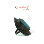 Load image into Gallery viewer, 12.58/GM BLUE CHALCDONY RING Earrings - G0556