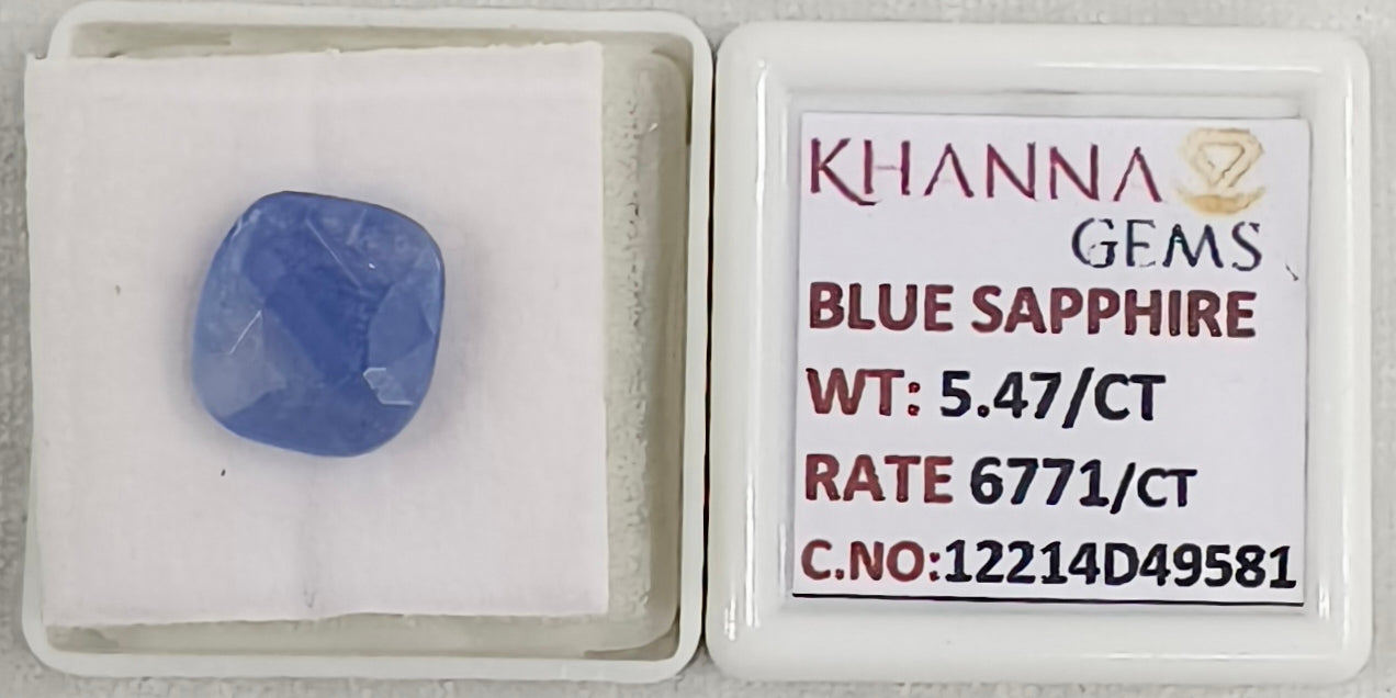 5.47/CT Natural Blue Sapphire with Govt Lab Certificate-12214D49581