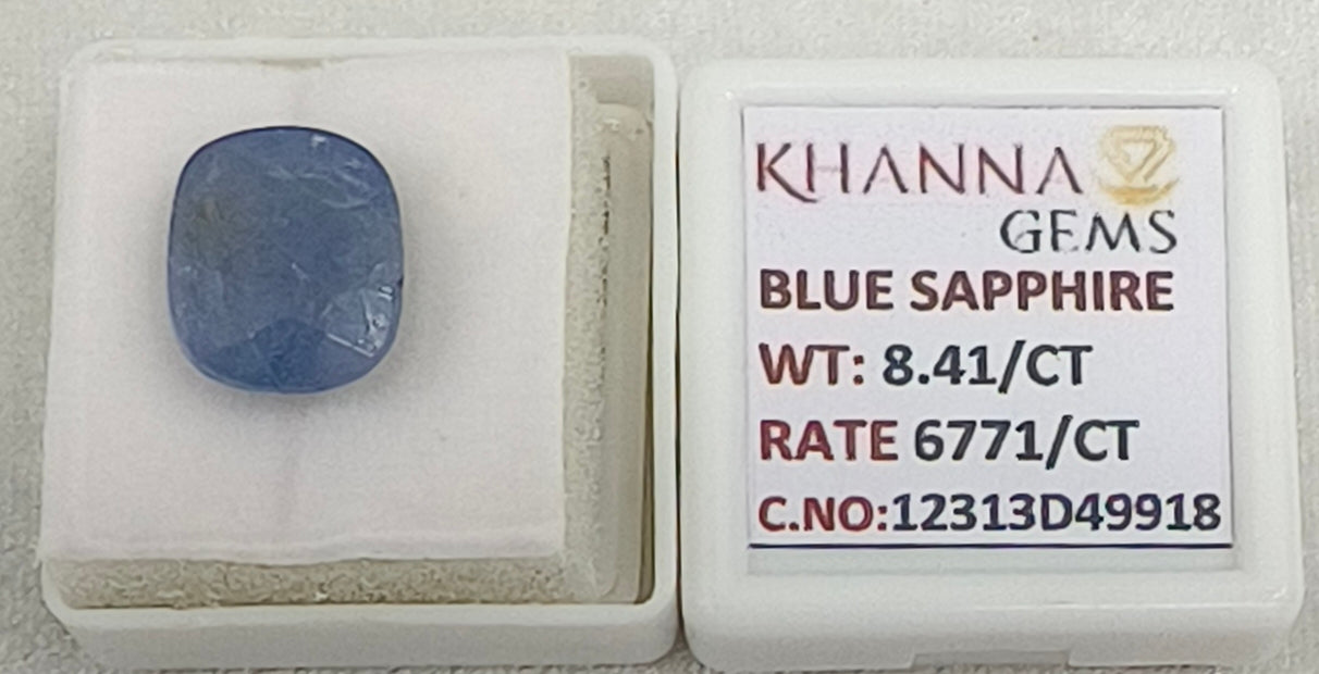 8.41/CT Natural Blue Sapphire with Govt Lab Certificate-12313D49918