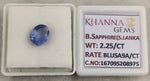 Load image into Gallery viewer, 2.25/CT Natural Blue Sapphire with Govt Lab Certificate-16709S208975