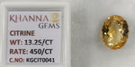 Load image into Gallery viewer, 13.25/Carat Natural Triangular Citrine Stone-450