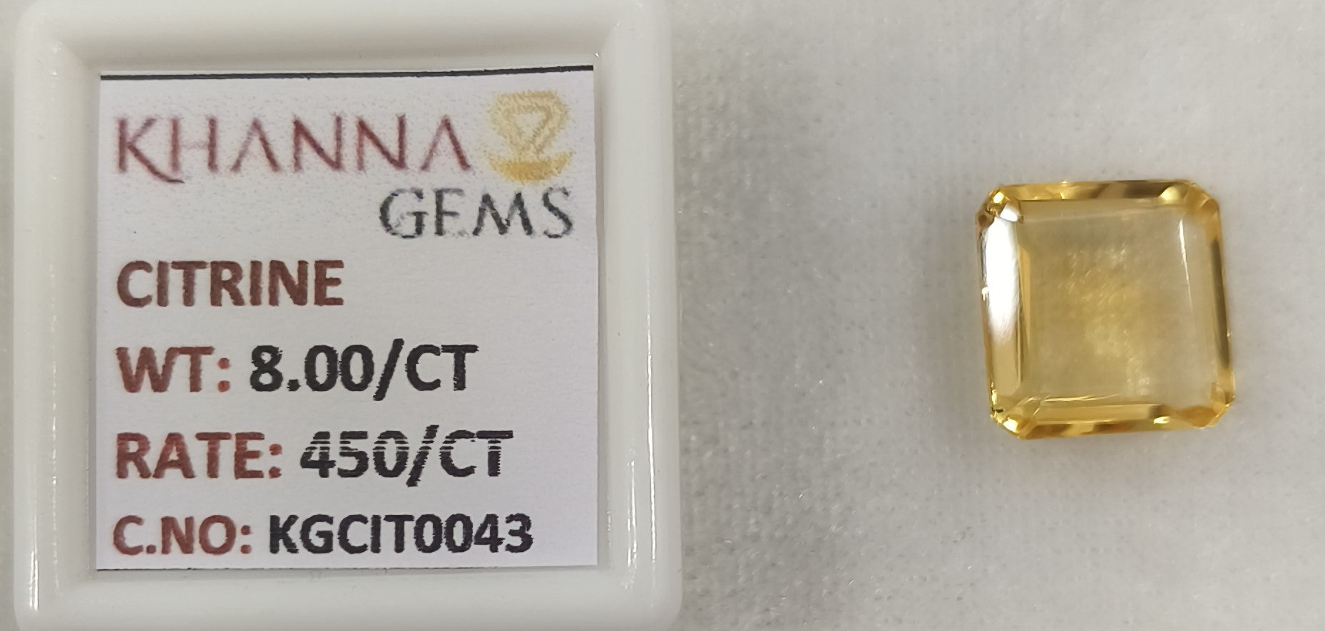 8.88/Ratti Natural Triangular Citrine Stone