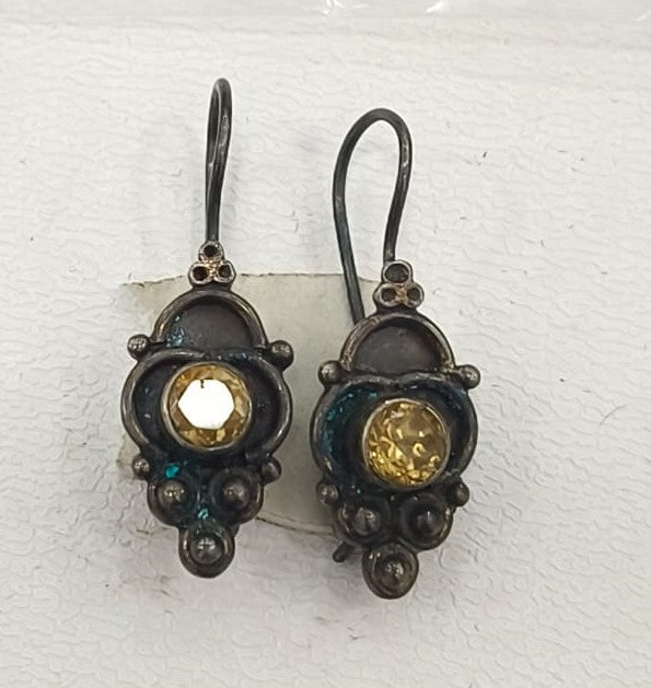 4.00/GM CITRINE SILVER EAR RING (525.00)