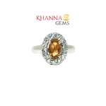 Load image into Gallery viewer, 4.68/GM CITRINE ZIRCON RING Earrings - G0543