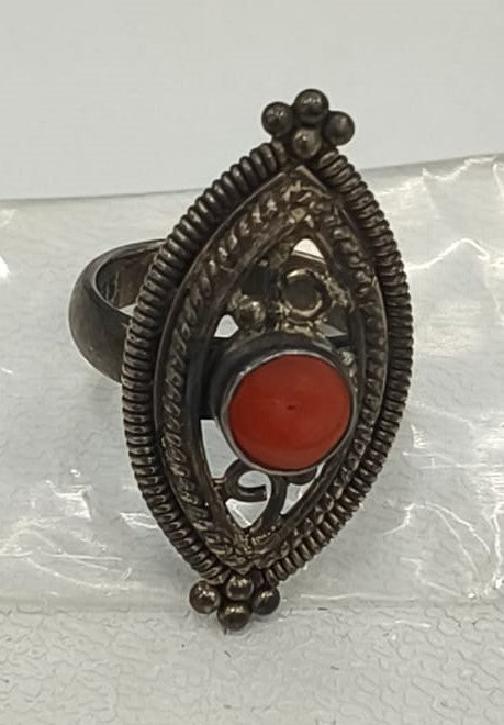 7.60/GM CORAL SILVER RING (525.00)
