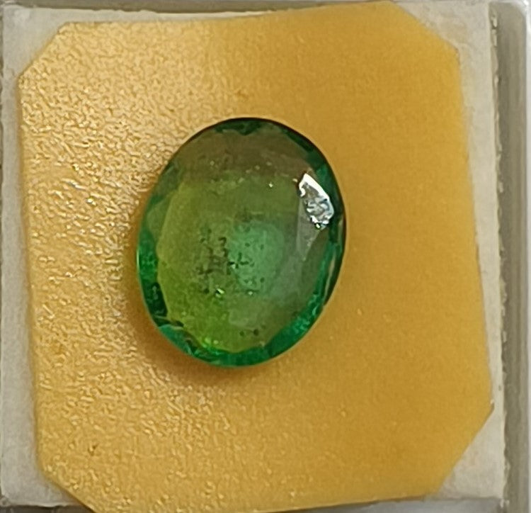 3.07/CT Natural Panna Stone with Govt. Lab Certificate (34410)