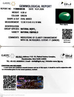 Load image into Gallery viewer, 4.58/CT Natural Panna Stone with Govt. Lab Certificate-11388D46126