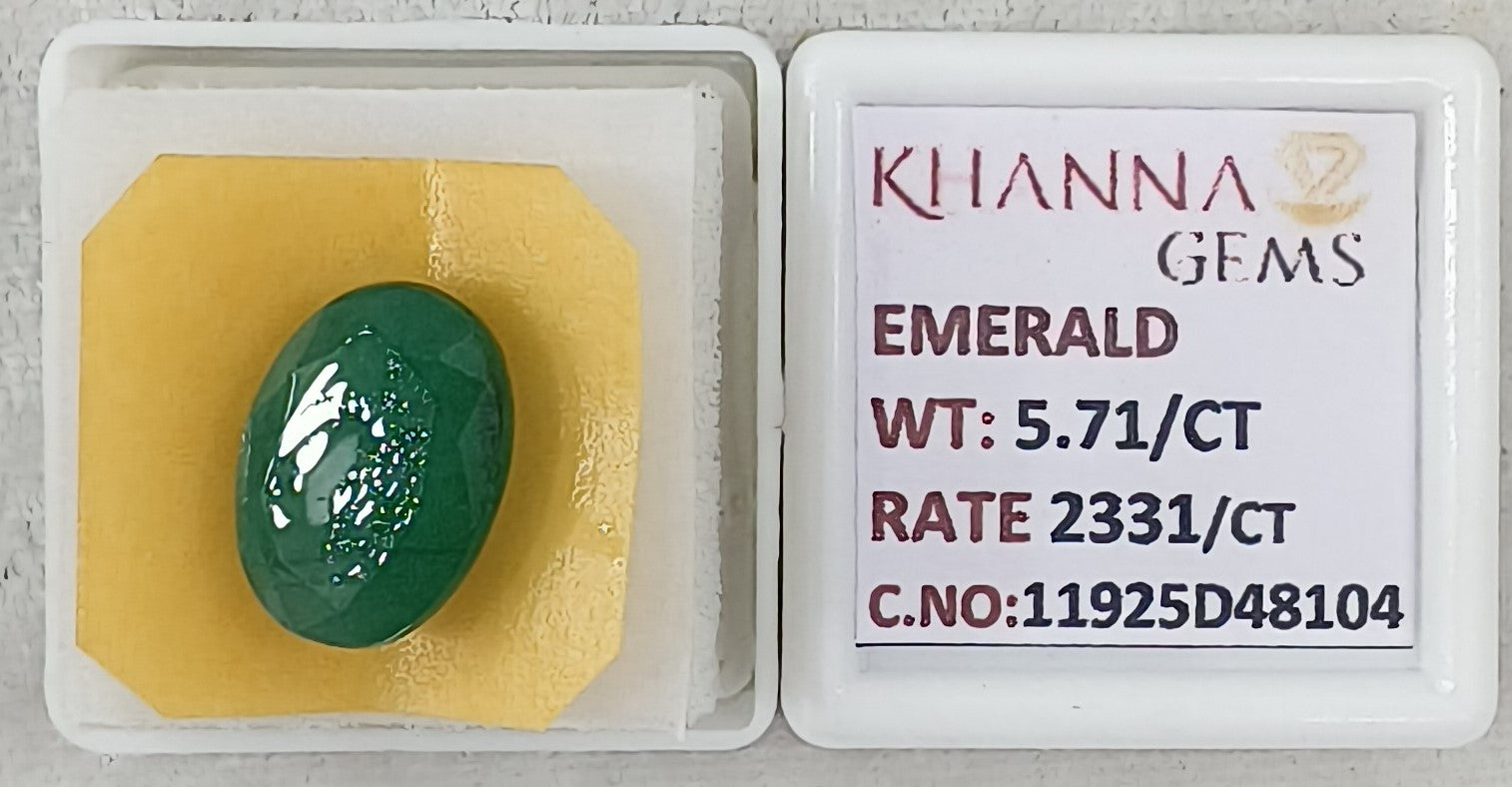 5.71/CT Natural Panna Stone with Govt. Lab Certificate-11925D48104