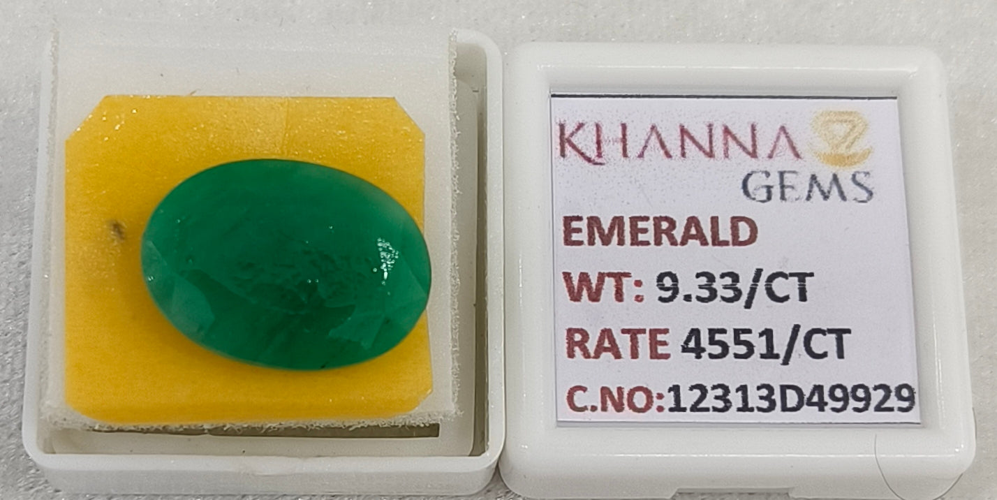 9.33/CT Natural Panna Stone with Govt. Lab Certificate-12313D49929