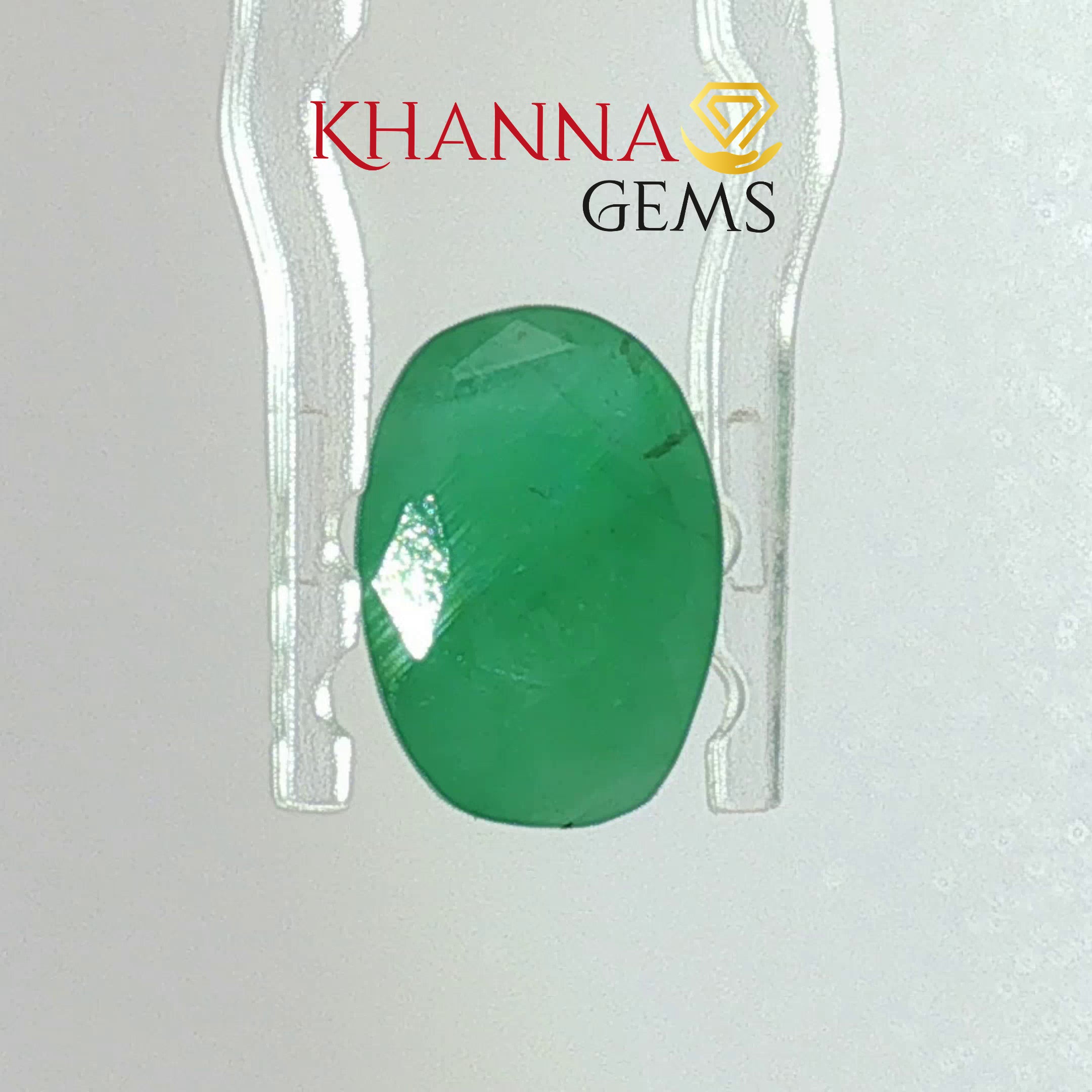 3.73/CT Natural Panna Stone with Govt. Lab Certificate-12702D52164