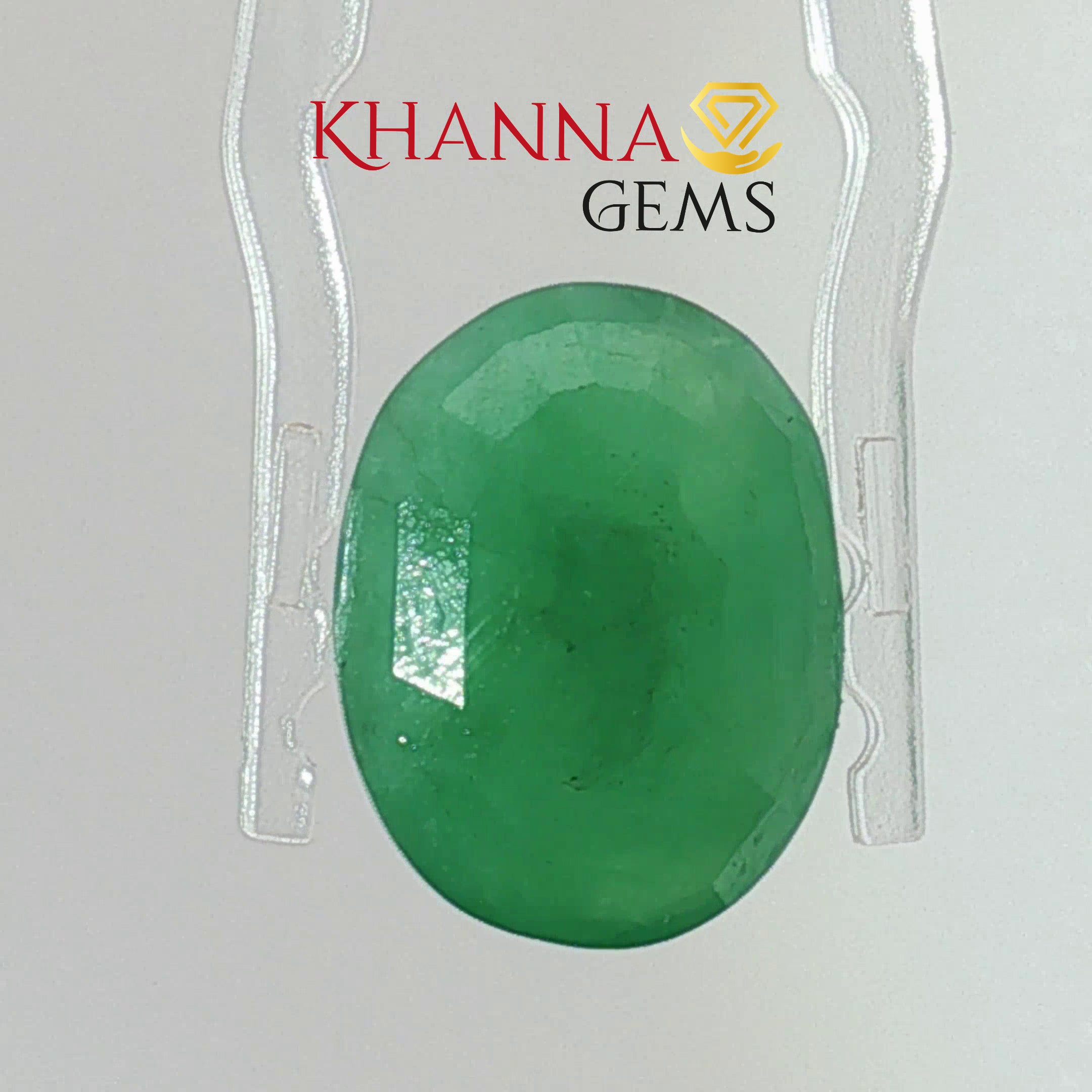 7.56/CT Natural Panna Stone with Govt. Lab Certificate-12927D53244