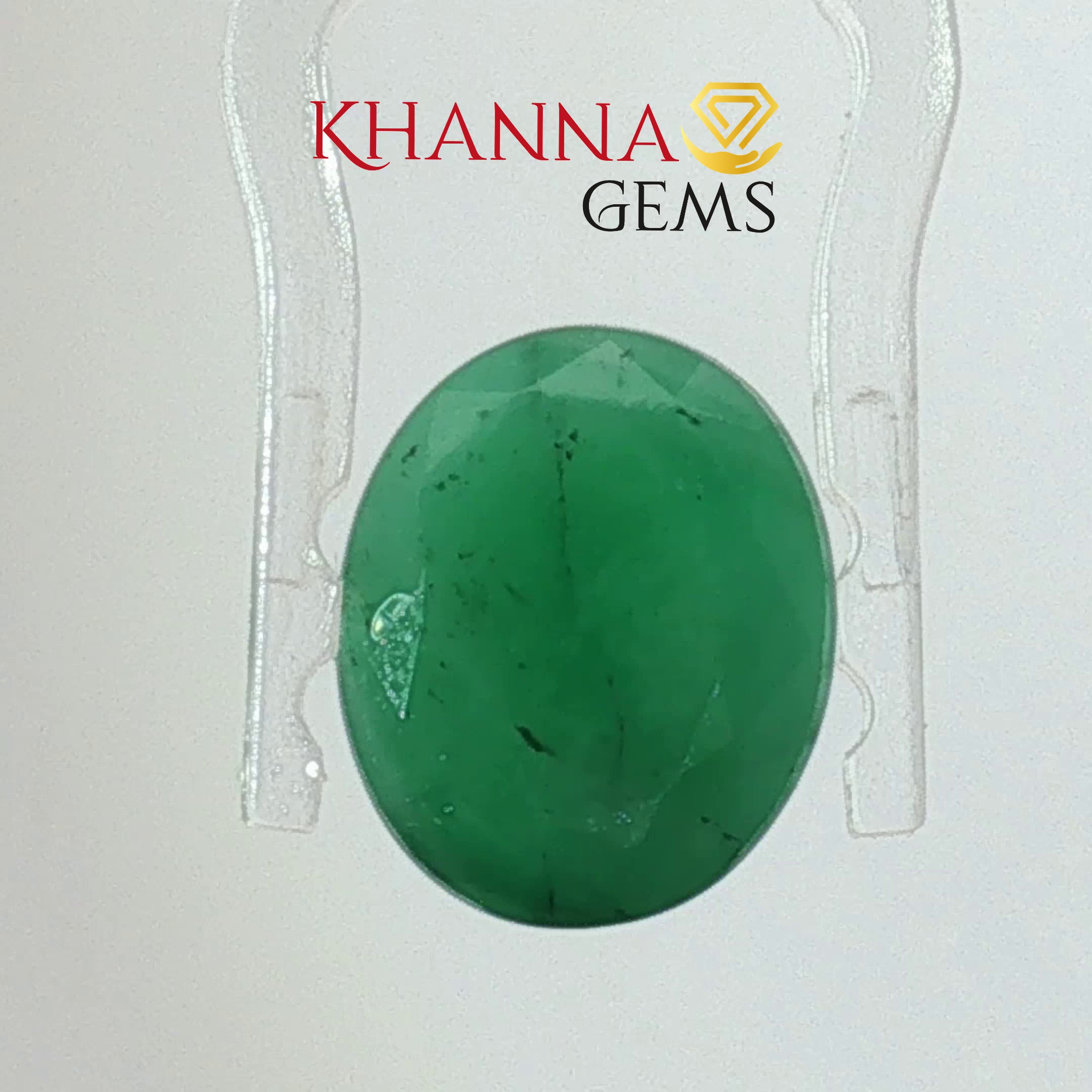 5.86/CT Natural Panna Stone with Govt. Lab Certificate-12927D53248