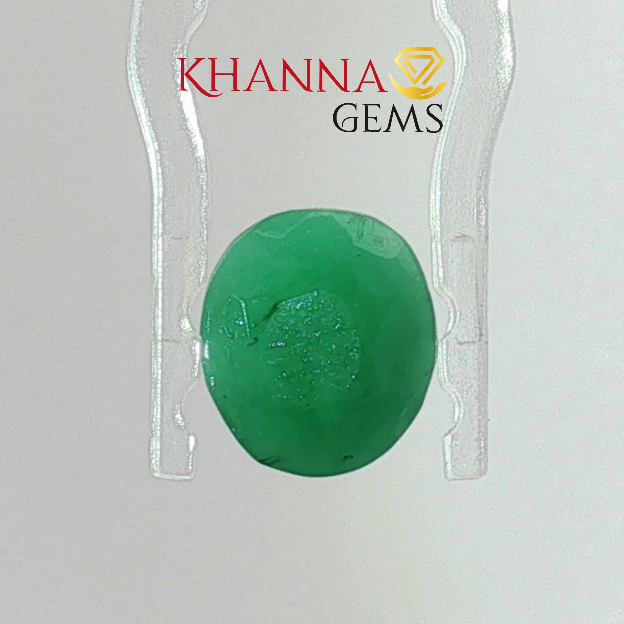 3.12/CT Natural Panna Stone with Govt. Lab Certificate-12927D53251