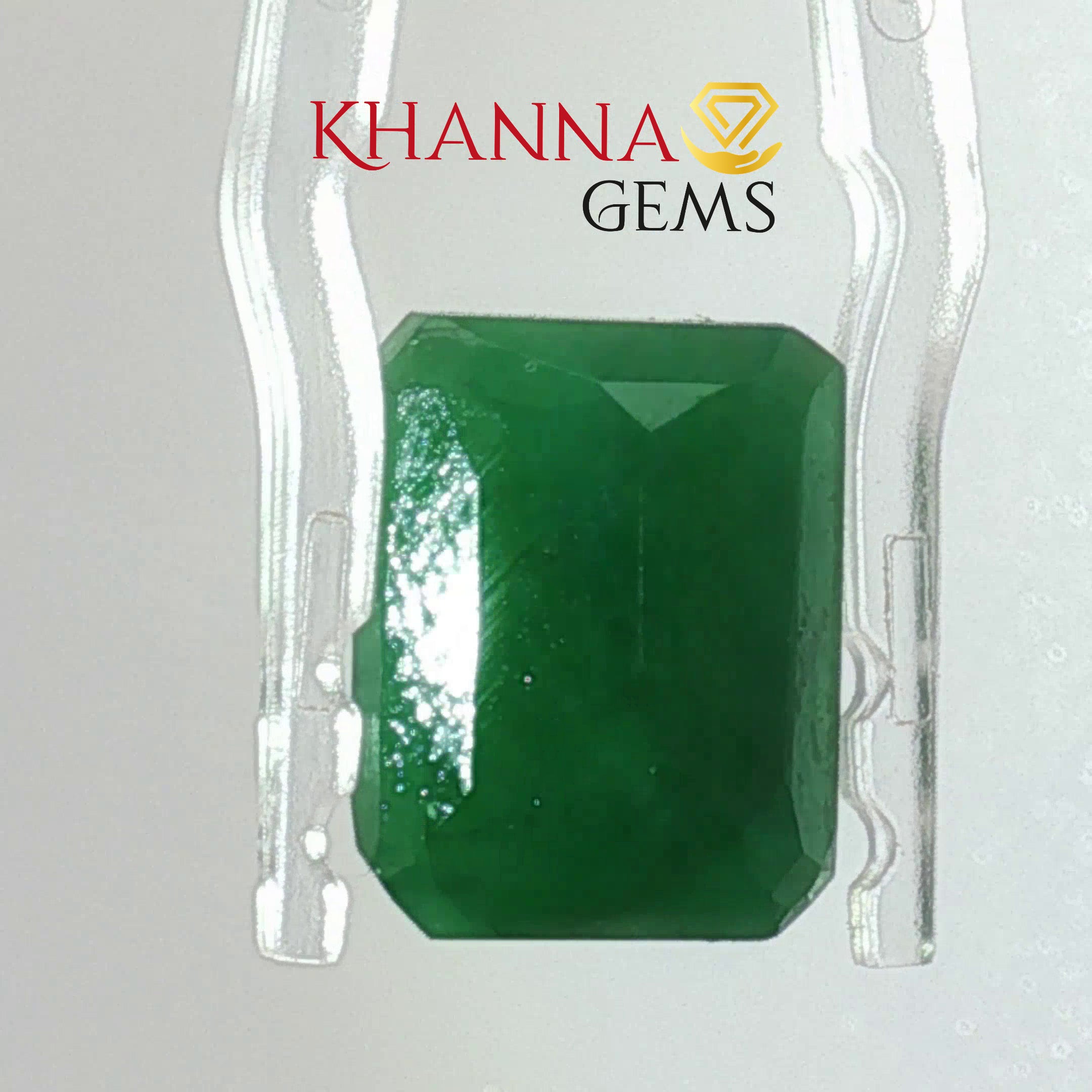 6.38/CT Natural Panna Stone with Govt. Lab Certificate-13108D53932