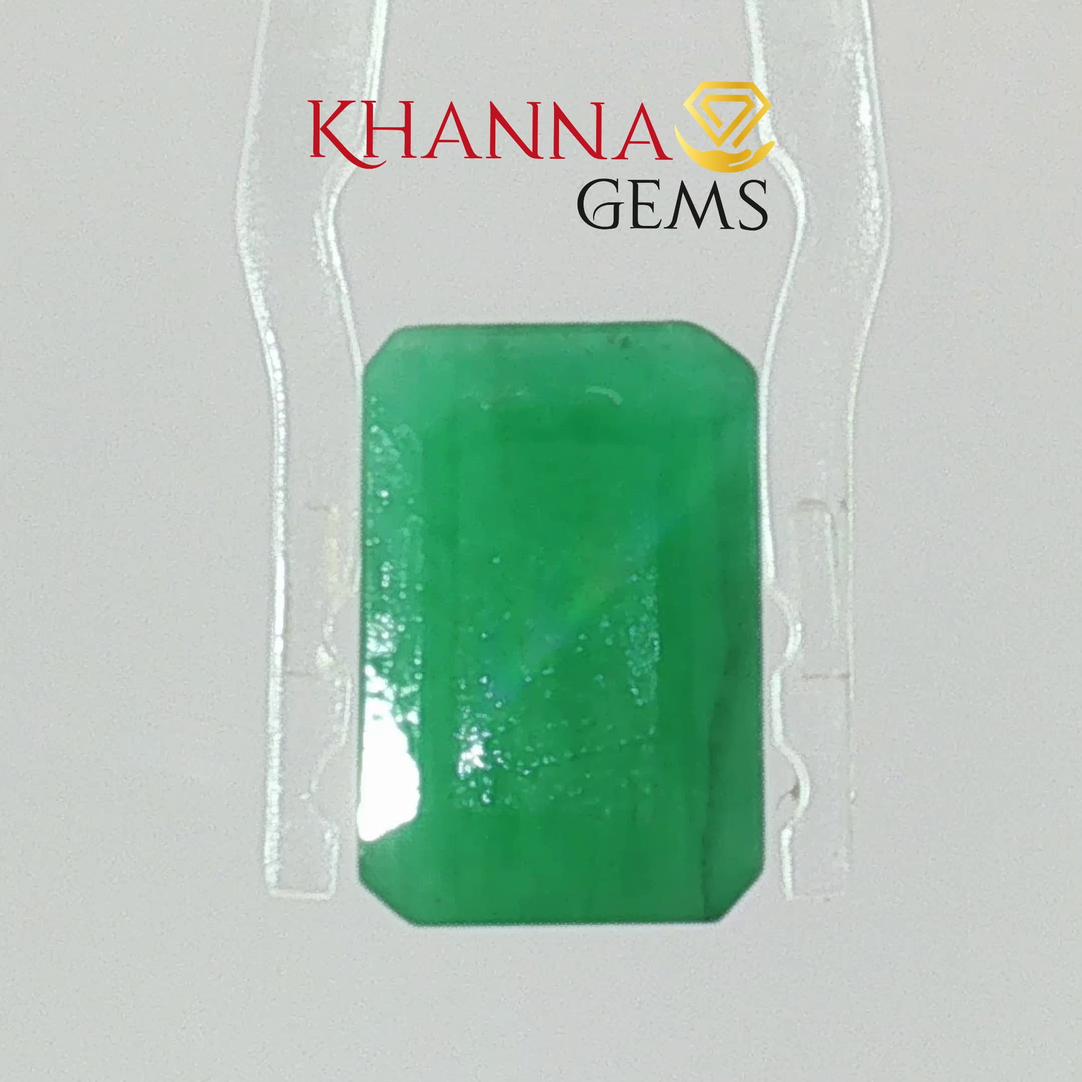 6.47/CT Natural Panna Stone with Govt. Lab Certificate-13108D53934