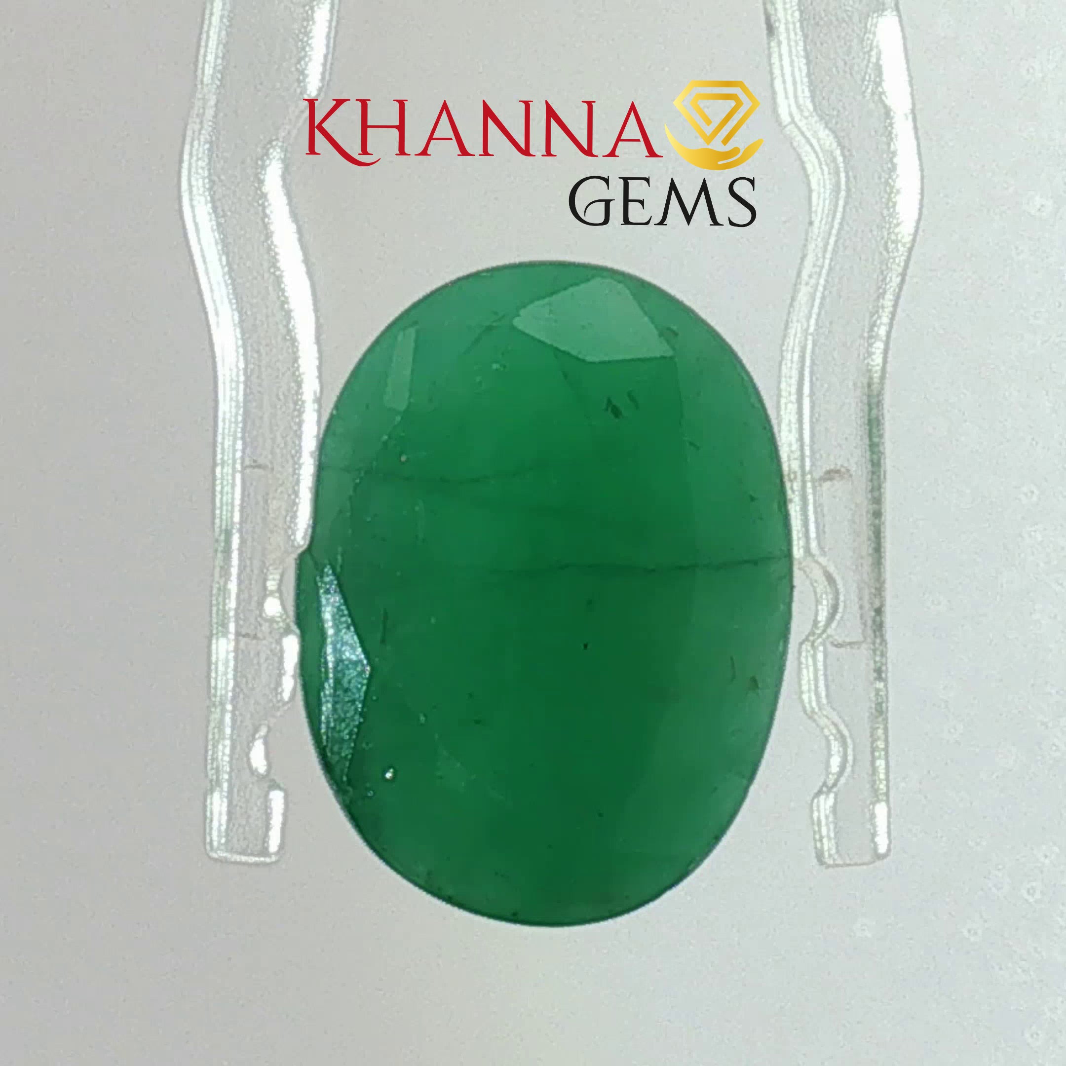 6.57/CT Natural Panna Stone with Govt. Lab Certificate-13108D53937