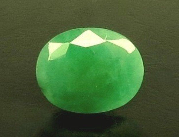 5.62/CT Natural Panna Stone Oval Shape with Govt. Lab Certificate-8318D33702