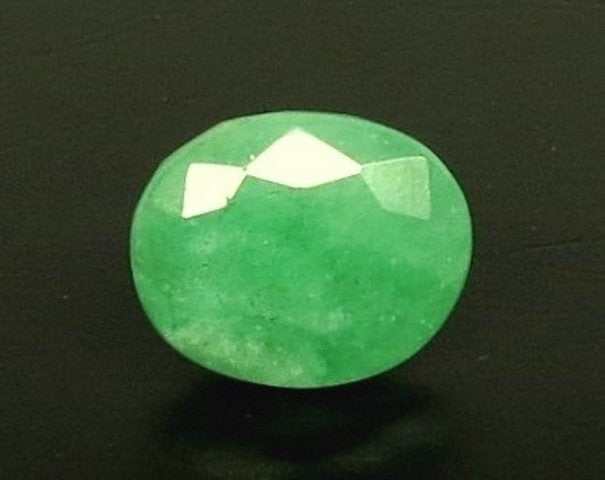7.61/CT Natural Panna Stone with Govt. Lab Certificate (1665)