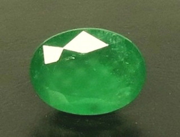 6.61/CT Natural Panna Stone with Govt. Lab Certificate (45510)