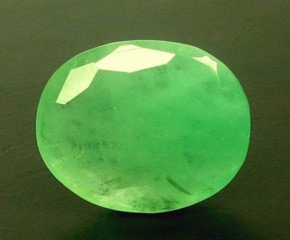 5.46/CT Natural Panna Stone with Govt. Lab Certificate (6771)