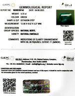 Load image into Gallery viewer, 4.70/CT Natural Panna Stone with Govt. Lab Certificate (23310)