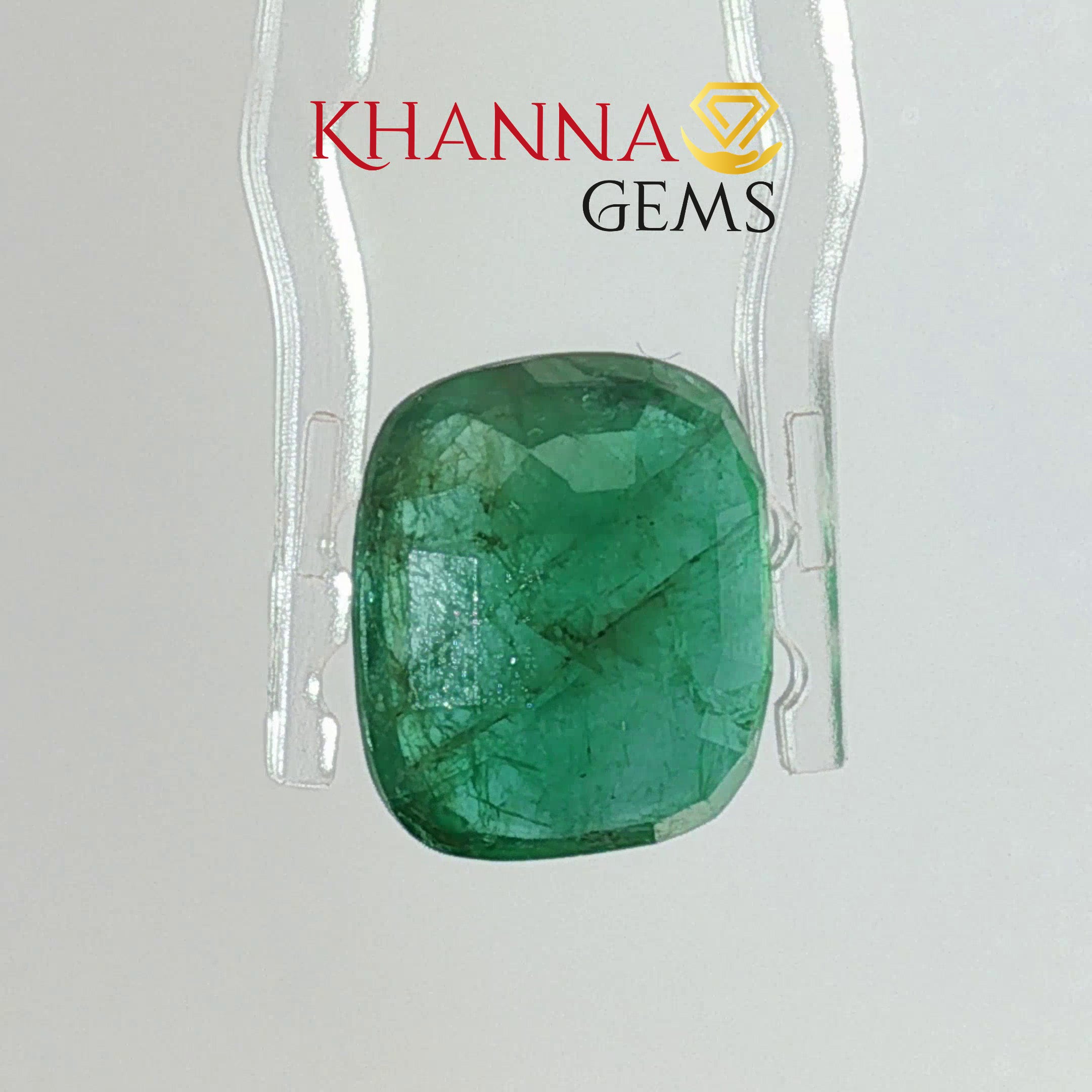 6.62/CT Natural Panna Stone with Govt. Lab Certificate-16910S209826