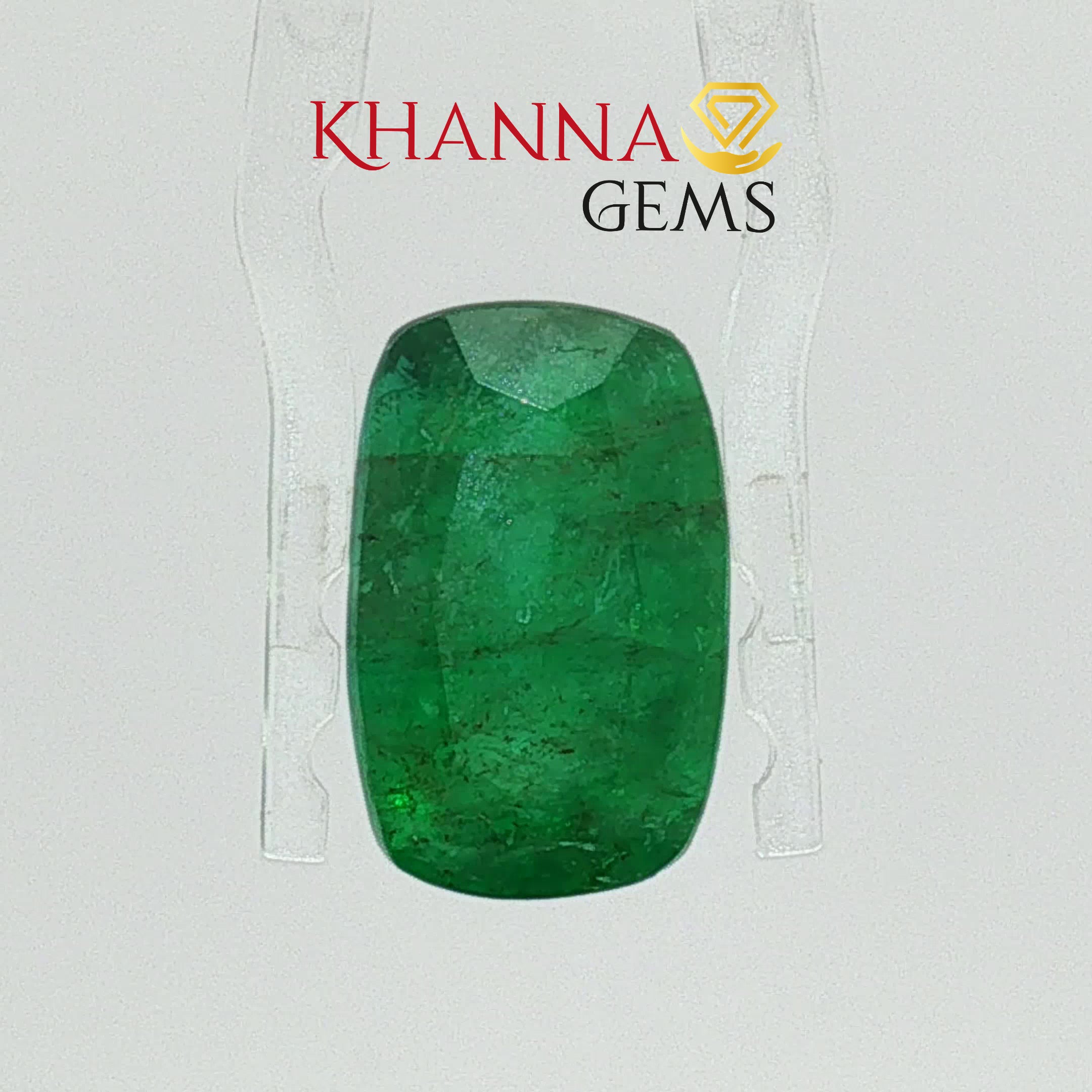 5.83/CT Natural Panna Stone with Govt. Lab Certificate-16910S209833