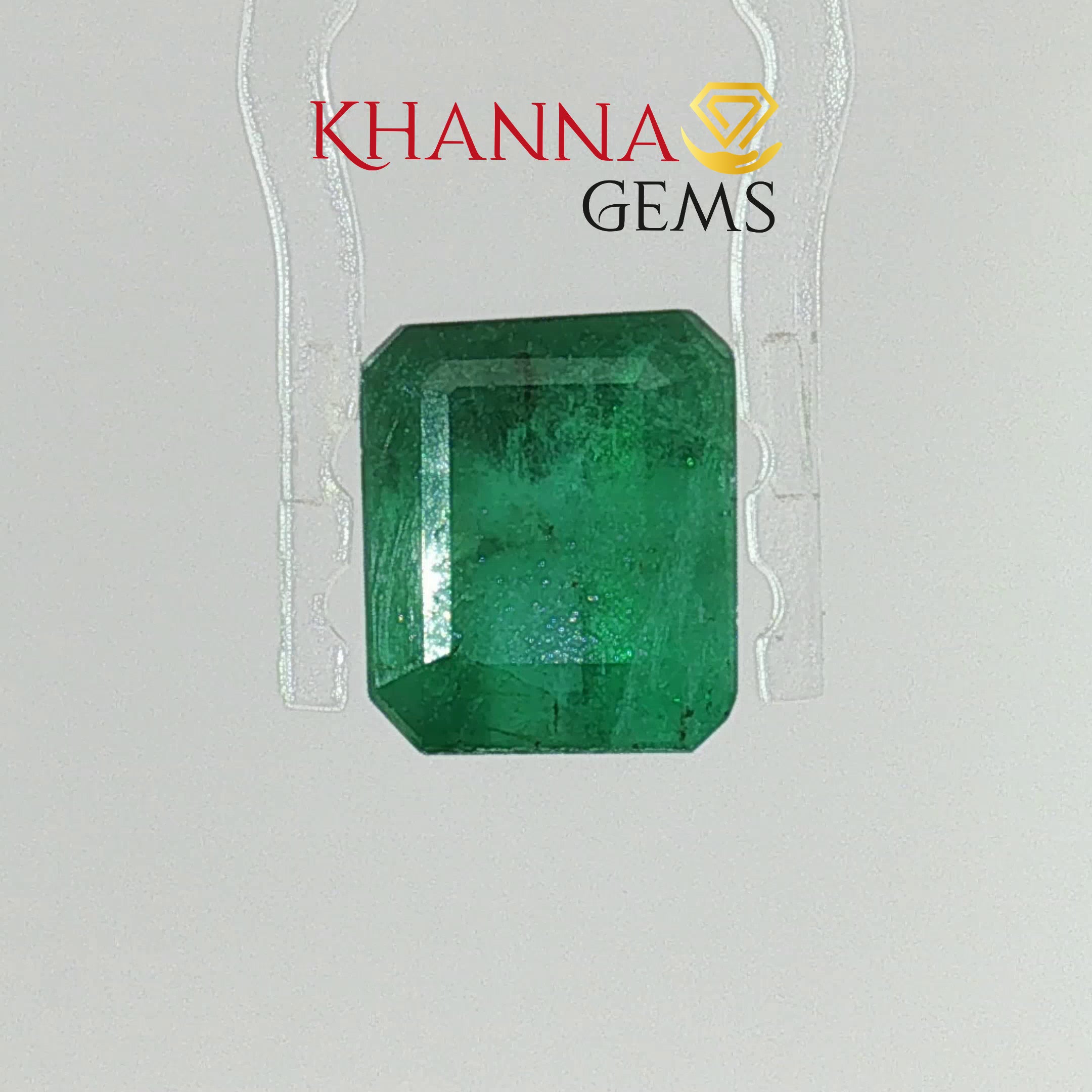 5.4/CT Natural Panna Stone with Govt. Lab Certificate-16910S209834