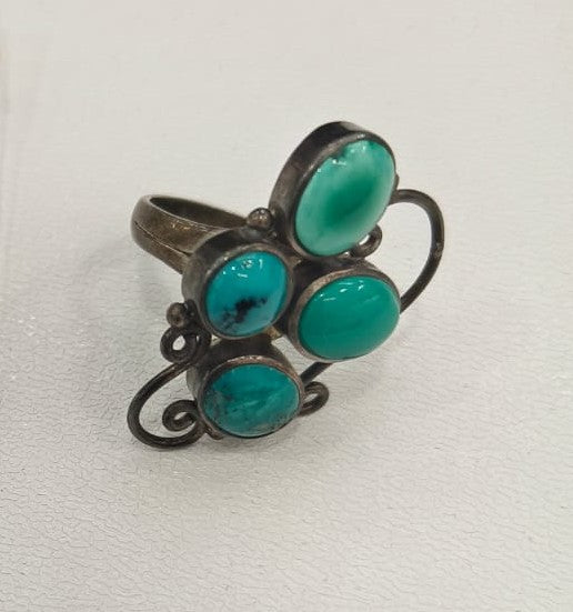 9.10/GM FIROZA SILVER RING (525.00)