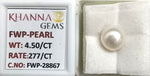 Load image into Gallery viewer, 4.50/CT Natural Fresh Water Pearl With Lab Certificate - 28867