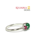 Load image into Gallery viewer, 2.41/GM GREEN ONYX RUBY RING Earrings - G0612