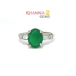 Load image into Gallery viewer, 3.63/GM GREEN ONYX ZIRCON RING Earrings - G0608