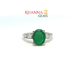 Load image into Gallery viewer, 3.39/GM GREEN ONYX ZIRCON RING Earrings - G0609