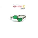 Load image into Gallery viewer, 2.71/GM GREEN ONYX ZIRCON RING Earrings - G0614