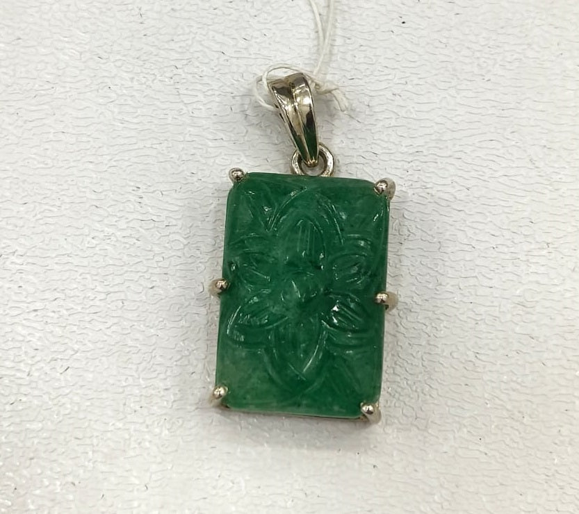 10.42/GM INDIAN JADE SILVER PENDANT (2750.00)