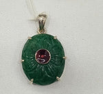 Load image into Gallery viewer, 14.32/GM INDIAN JADE SILVER PENDANT (2750.00)