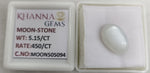 Load image into Gallery viewer, 5.15/CT Natural Moon Stone with Govt. Lab Certificate