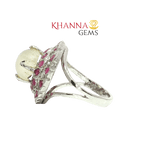 Load image into Gallery viewer, 5.21/GM MOON STONE RUBY RING Earrings - G0578