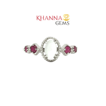 Load image into Gallery viewer, 1.88/GM MOON STONE RUBY RING Earrings - G0579