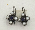 Load image into Gallery viewer, 5.10/GM MOTI & BLUE SAPPHIRE EAR RINGS (525)