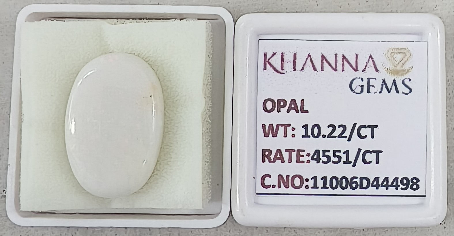 10.22/CT Natural Opal with Govt. Lab Certificate-11006D44498