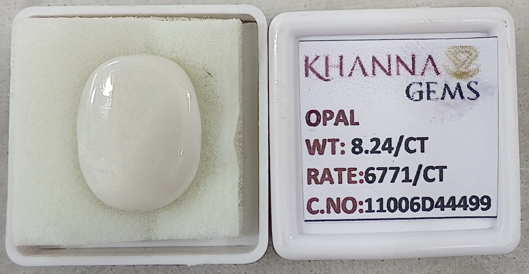 8.24/CT Natural Opal with Govt. Lab Certificate-11006D44499