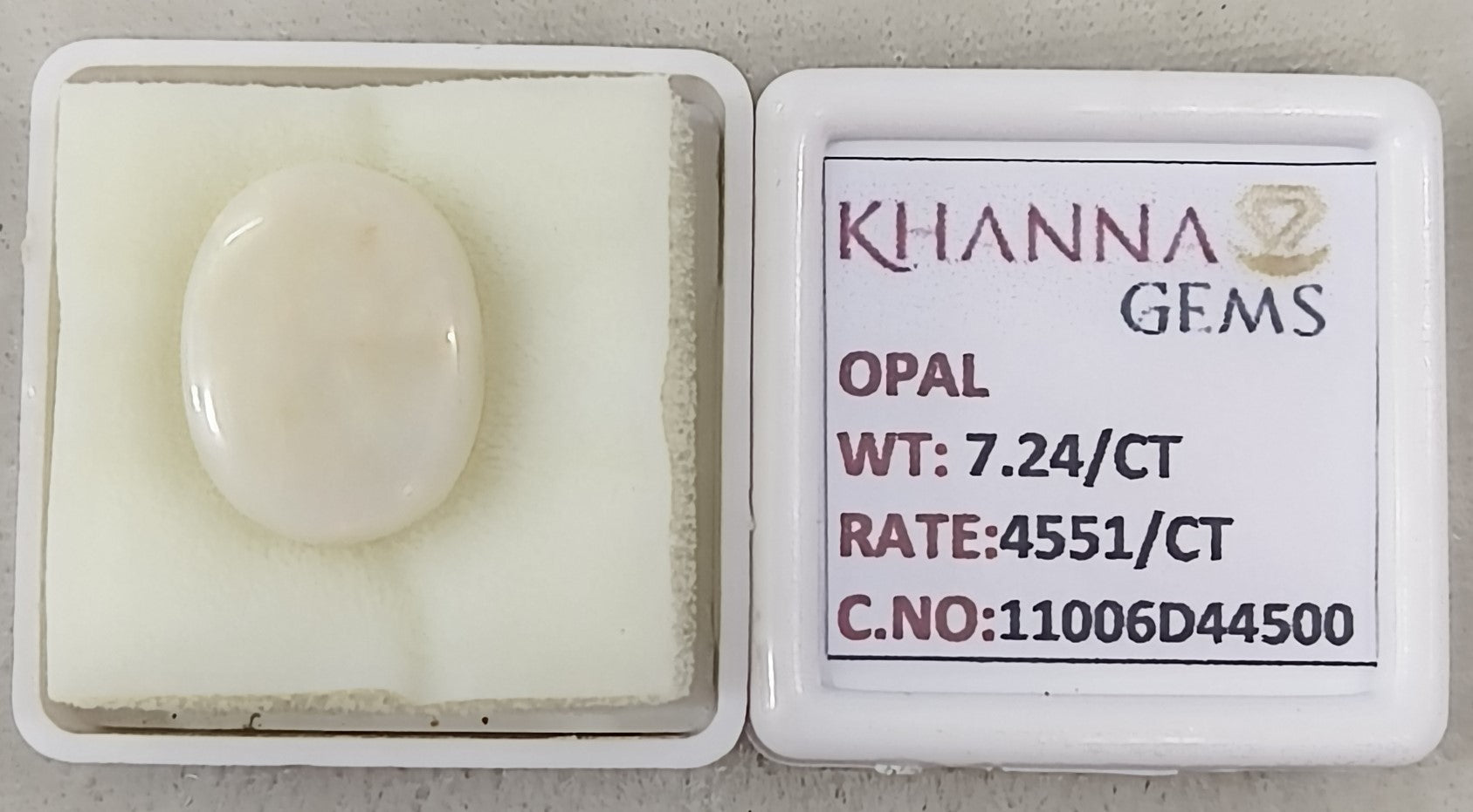 7.24/CT Natural Opal with Govt. Lab Certificate-11006D44500