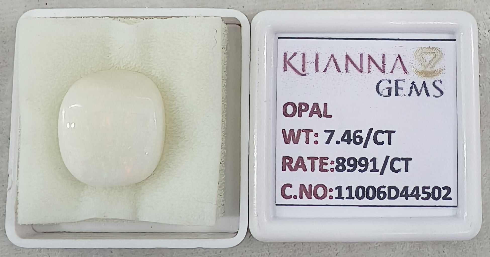 7.46/CT Natural Opal with Govt. Lab Certificate-11006D44502
