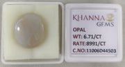 6.71/CT Natural Opal with Govt. Lab Certificate-11006D44503