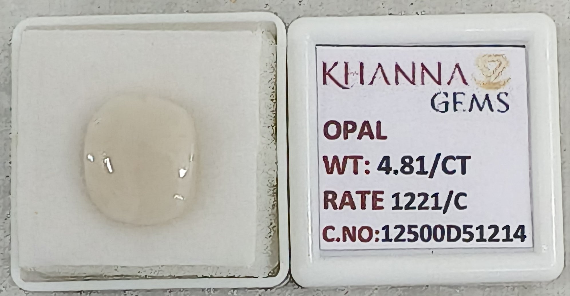 4.81/CT Natural FIRE OPAL with Govt. Lab Certificate-12500D51214