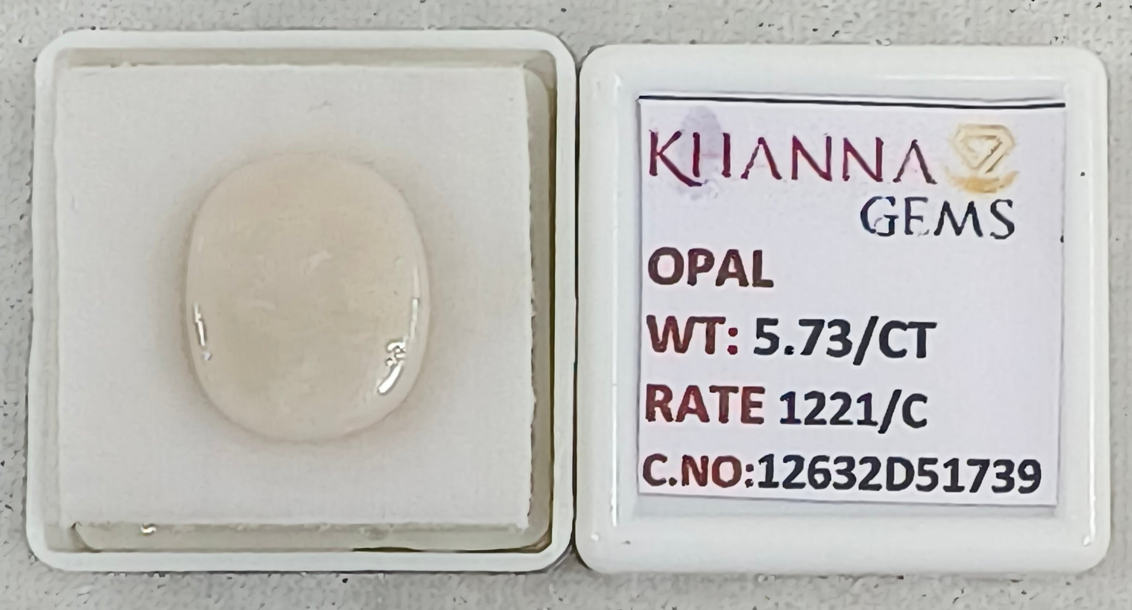 5.73/CT Natural FIRE OPAL with Govt. Lab Certificate-12632D51739